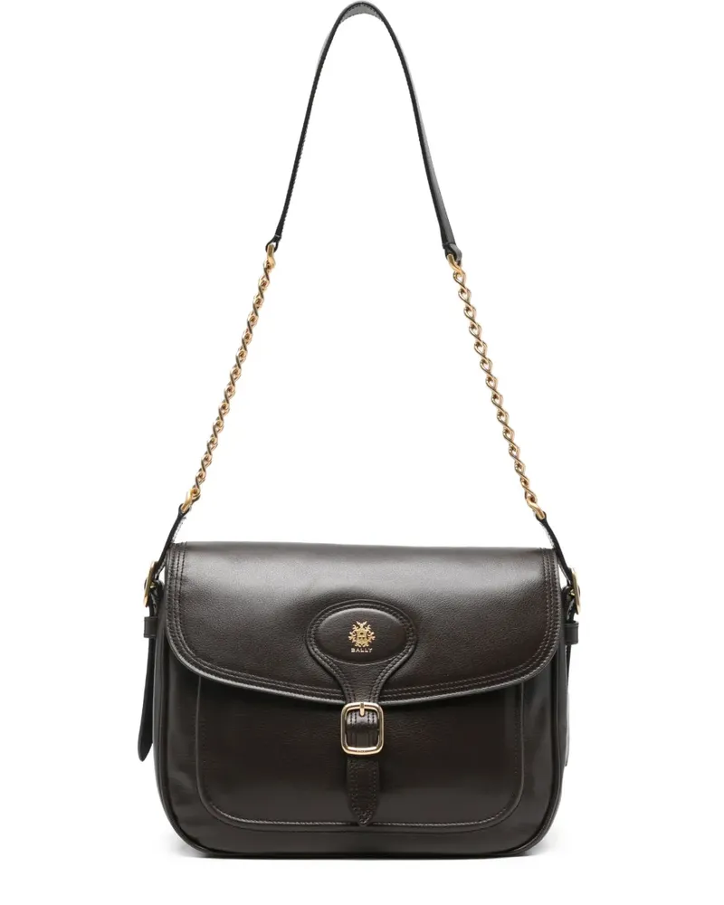 Bally Schultertasche mit Schnallenverschluss - Schwarz Schwarz