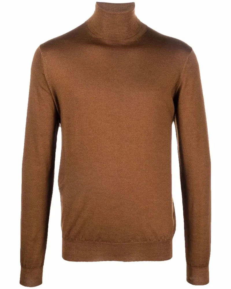 Dell'oglio Merinopullover mit Rollkragen - Braun Braun
