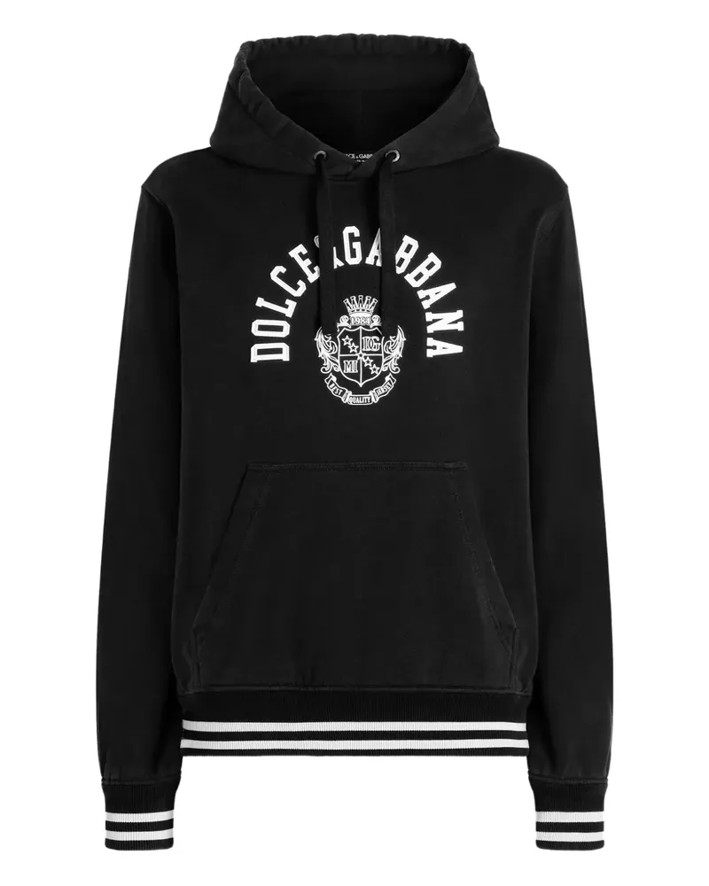 Dolce & Gabbana Hoodie mit grafischem Print - Schwarz Schwarz