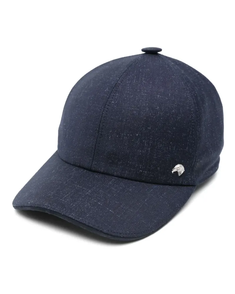 Stefano Ricci Baseballkappe mit Logo-Schild - Blau Blau