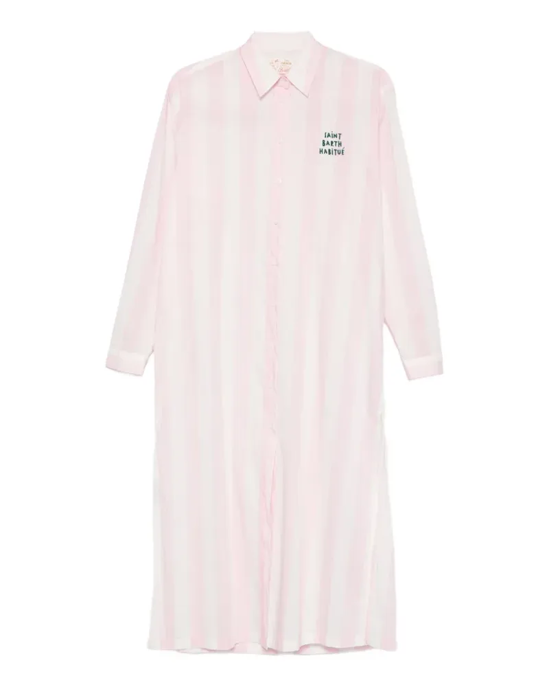 MC2 Saint Barth Adeline striped shirt midi dress - Rosa Rosa
