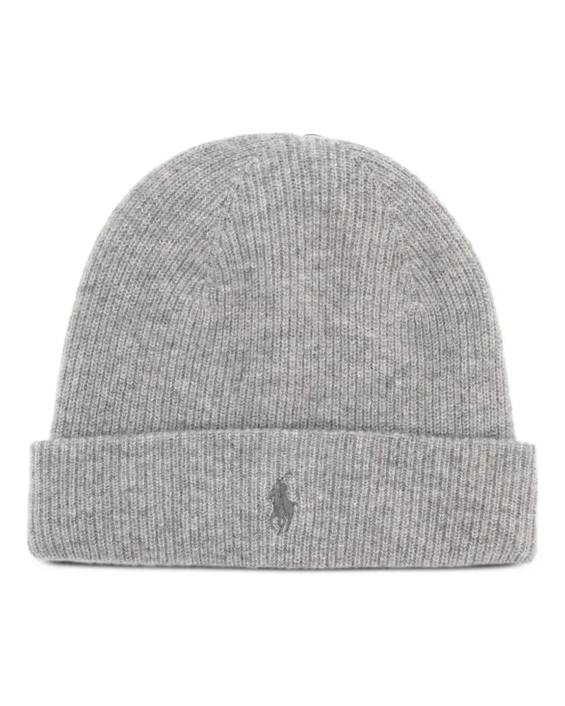 Ralph Lauren Beanie mit Logo - Grau Grau