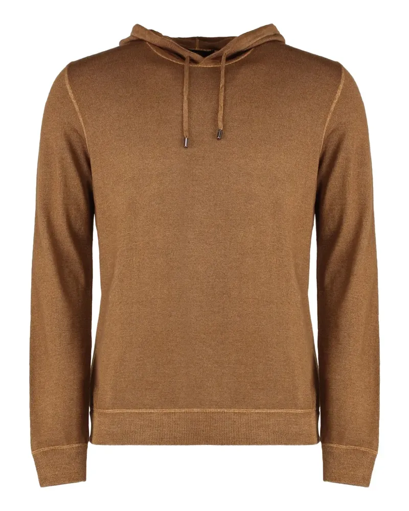 MOORER Gerippter Strickpullover - Braun Braun