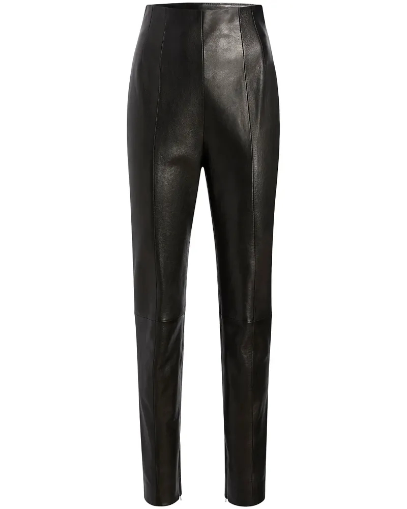 KHAITE Tapered-Hose aus Leder - Schwarz Schwarz