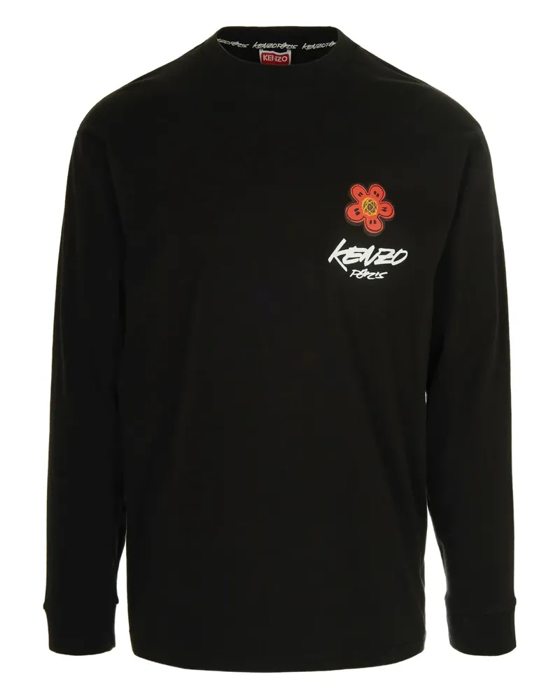 Kenzo x Futura 2000 T-Shirt mit Blumendetail - Schwarz Schwarz