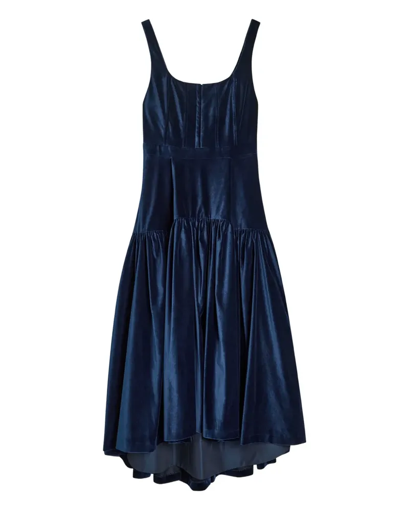 Alice + Olivia Diana velvet midi dress - Blau Blau