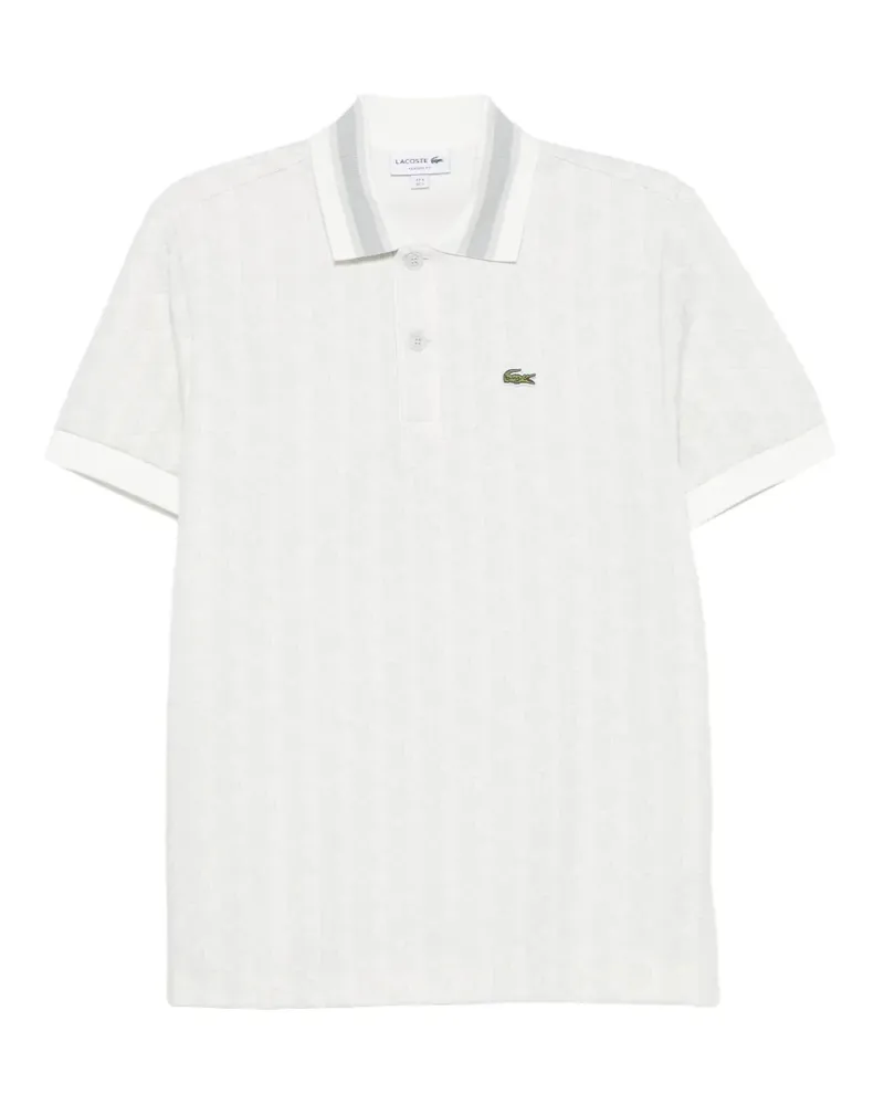 Lacoste Poloshirt mit Monogramm-Print - Weiß Weiß