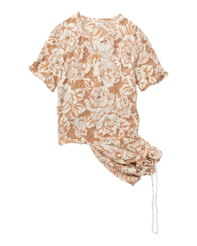 Comme des Garçons Bluse mit Blumenstickerei - Nude Nude