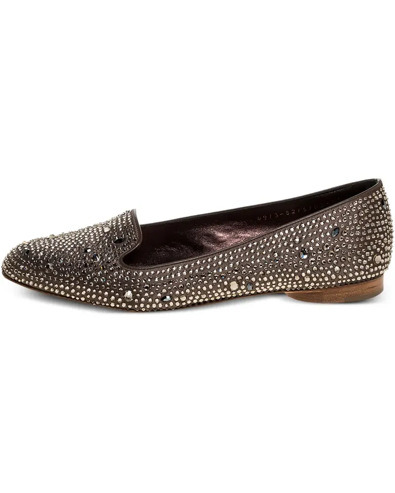 Gina Flache Schuhe mit Kristallverzierung - Braun Braun