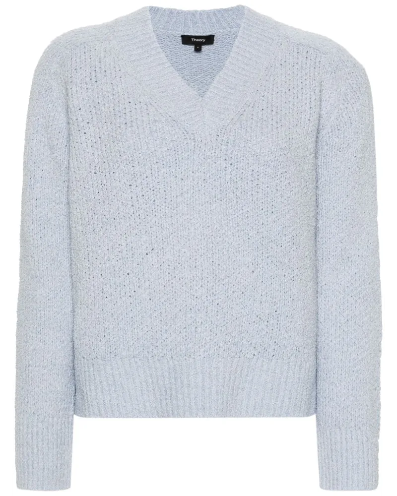 Theory Grob gestrickter Shrunken Pullover Blau