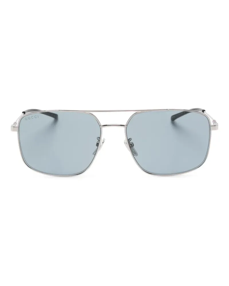 Gucci Sonnenbrille mit geometrischem Gestell - Silber Silber