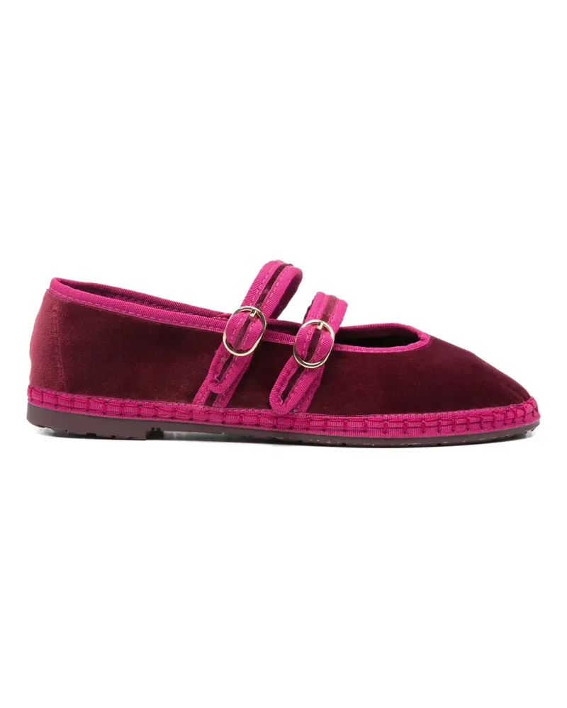 FLABELUS Claire buckle-strap ballet flats - Rot Rot