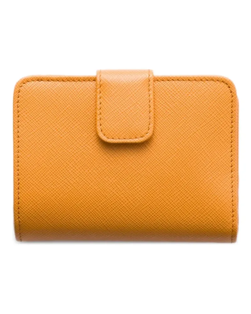 Prada Kleines strukturiertes Portemonnaie - Orange Orange