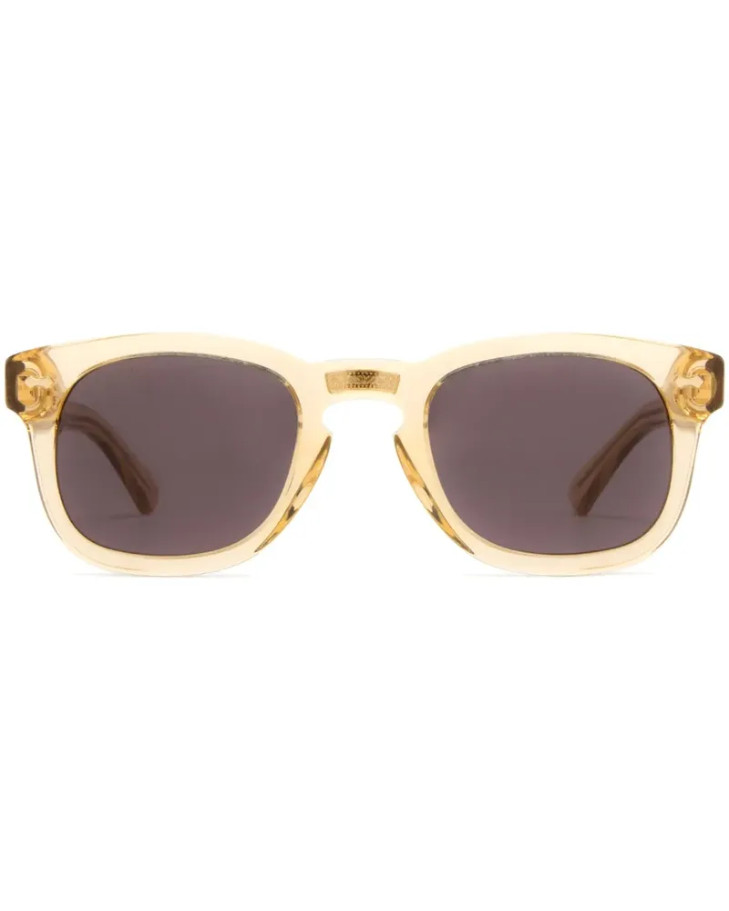 Gucci Sonnenbrille mit transparentem Gestell - Braun Braun