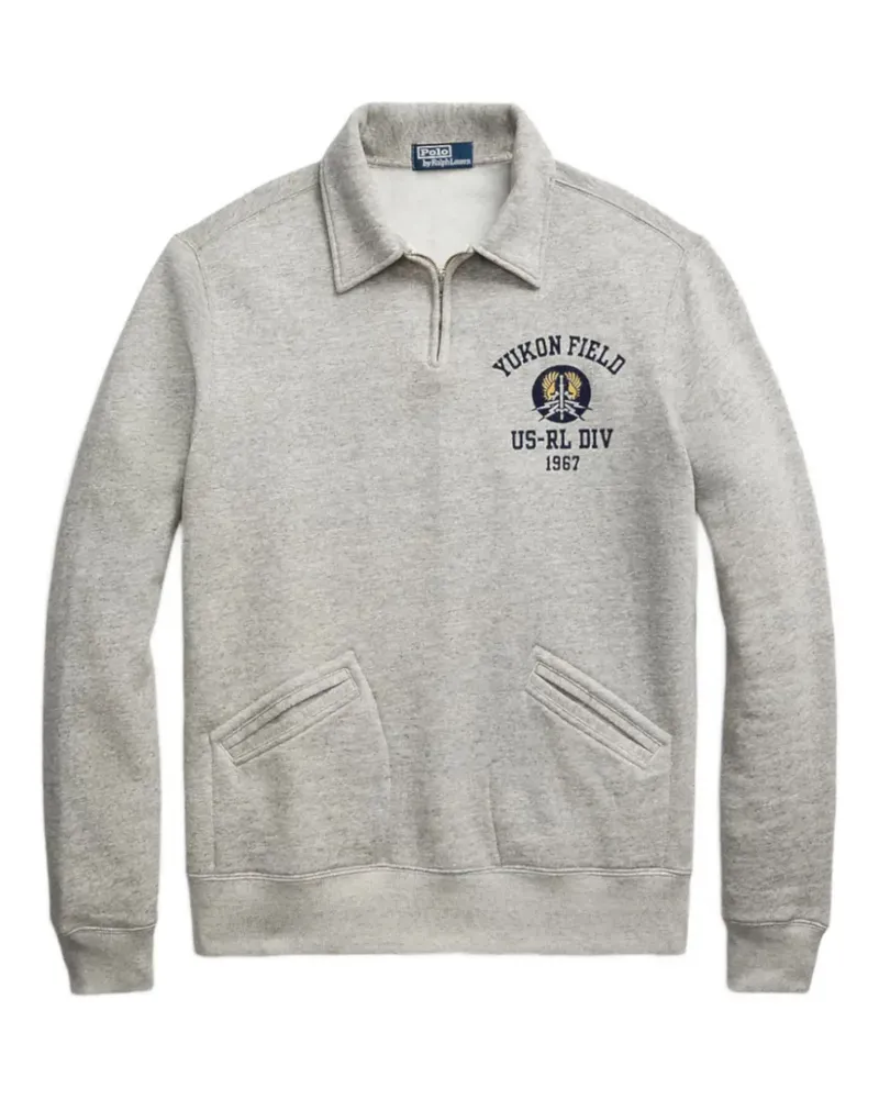 Ralph Lauren Poloshirt mit Reißverschluss - Grau Grau