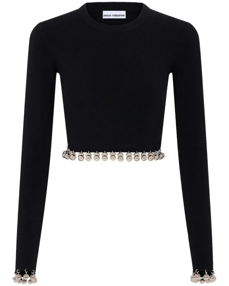 Paco Rabanne Pullover mit Perlendetail - Schwarz Schwarz