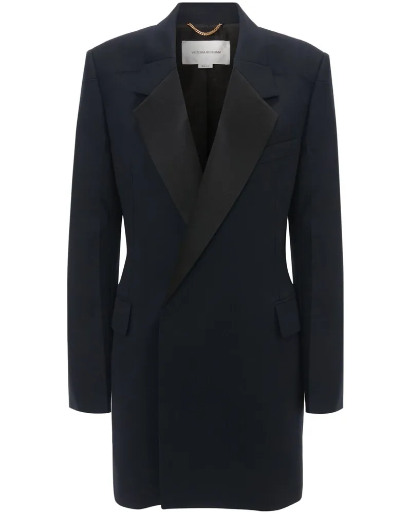 Victoria Beckham Blazer-Minikleid mit Schulterklappen - Blau Blau