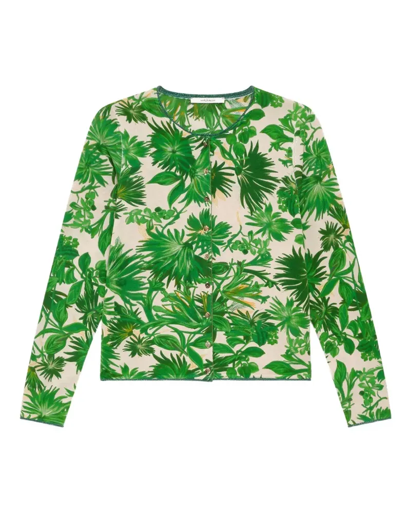 Maliparmi printed crew-neck cardigan - Grün Grün