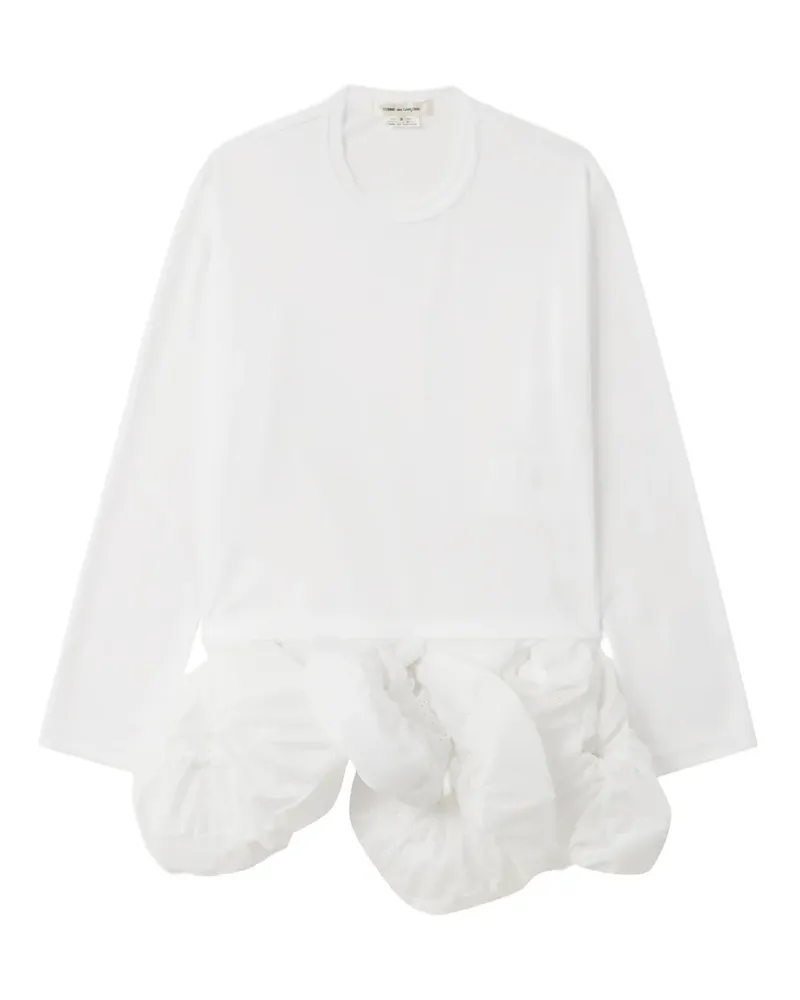 Comme des Garçons Langarmshirt mit Kontrasteinsatz - Weiß Weiß