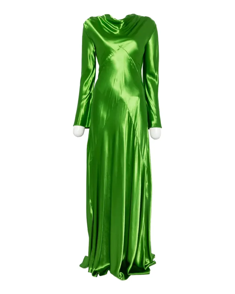 Erika Cavallini open-back draped long dress - Grün Grün