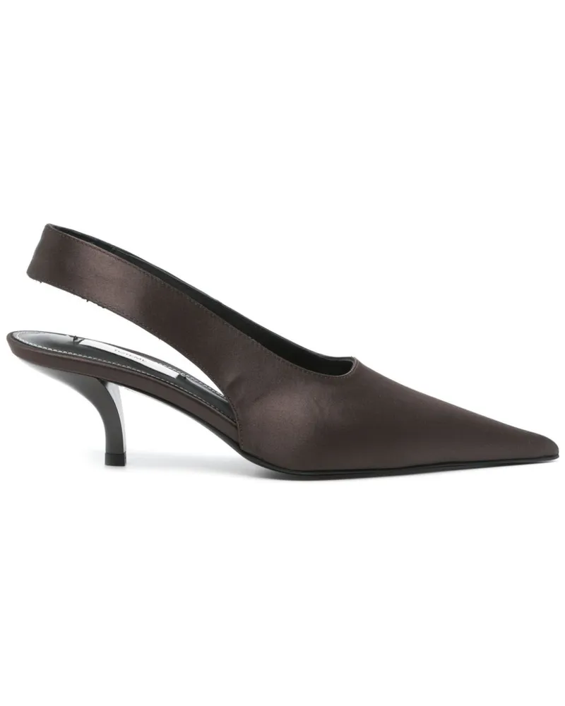 Totême Classic Pumps aus Satin 55mm - Braun Braun
