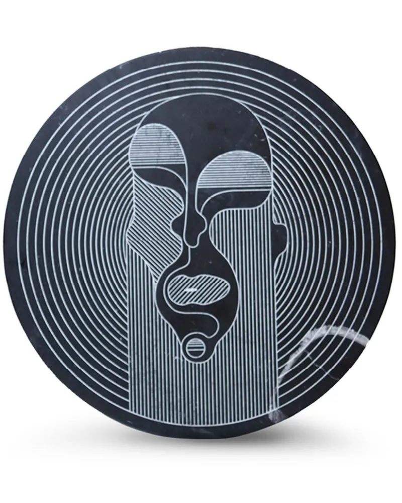 Editions Milano Marblelous XIII Marmorteller - Schwarz Schwarz