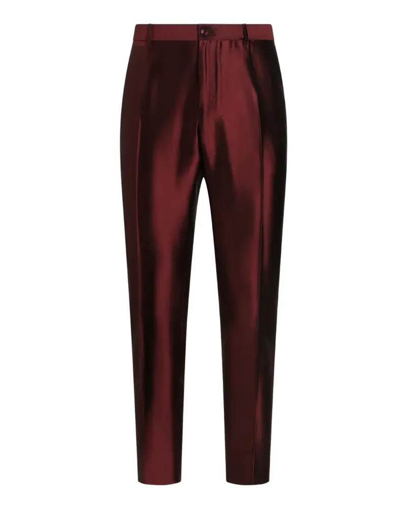 Dolce & Gabbana Hose aus Seiden-Shantung - Rot Rot