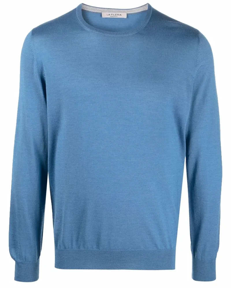La Fileria Fein gestrickter Pullover - Blau Blau