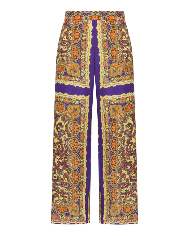 Maliparmi Sunset Paisley embroidered trousers - Gelb Gelb
