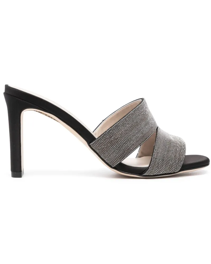 Fabiana Filippi Mules mit Kristallen 95mm - Silber Silber