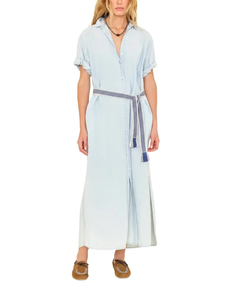 Xírena Linnet Hemdkleid mit Gürtel - Blau Blau