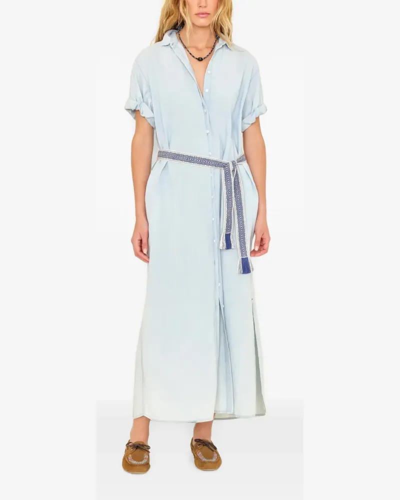 Xírena Linnet Hemdkleid mit Gürtel - Blau Blau