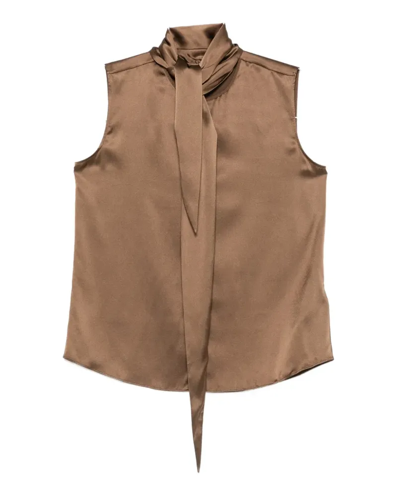 Dorothee Schumacher Sence of Shine Top mit Schleifendetail - Braun Braun