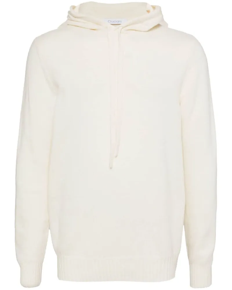 Cruciani Gestrickter Hoodie - Nude Nude
