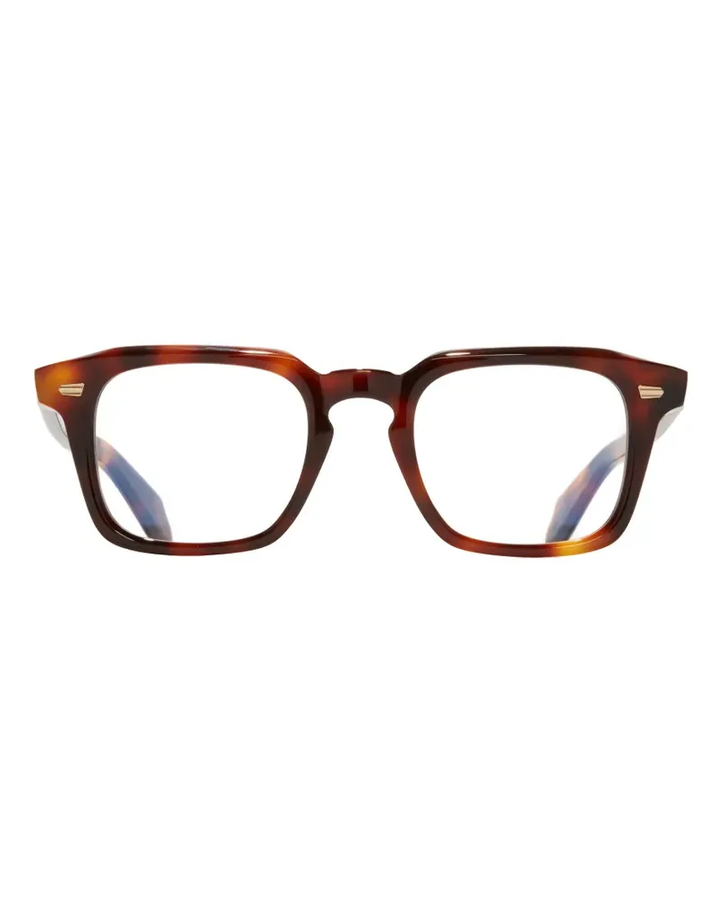 Cutler and Gross 1416 eckige Brille in Schildpattoptik - Braun Braun
