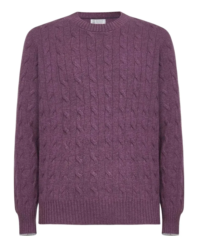 Brunello Cucinelli cable-knit cashmere sweater - Violett Violett