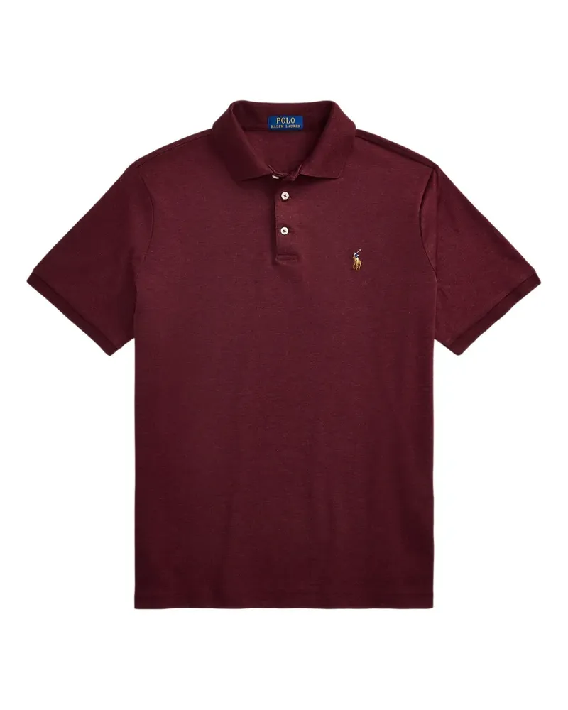 Ralph Lauren Besticktes Poloshirt mit drei Knöpfen - Rot Rot