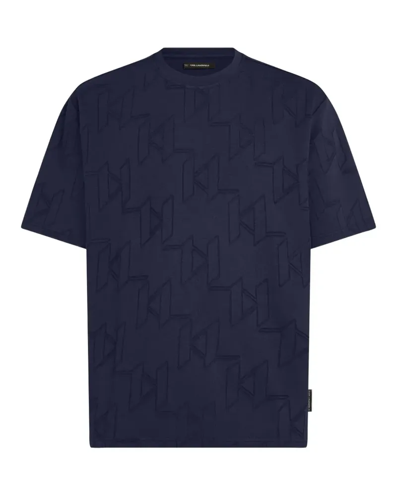 Karl Lagerfeld T-Shirt mit Logo-Print - Blau Blau