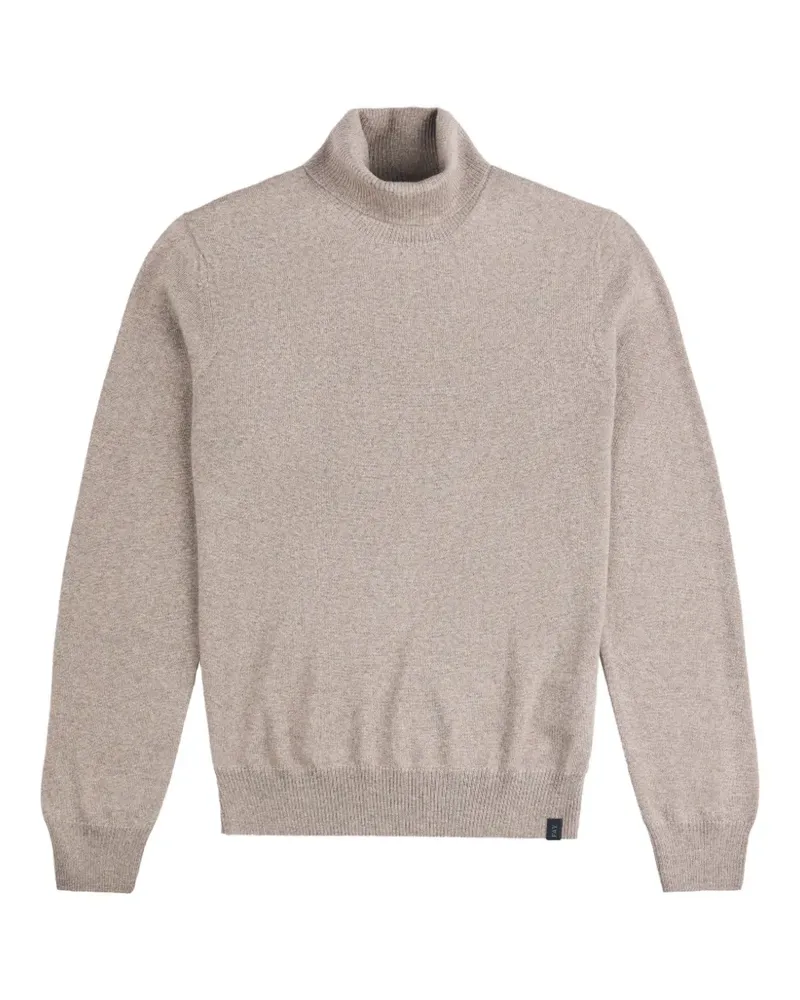 Fay roll-neck knitted sweater - Nude Nude