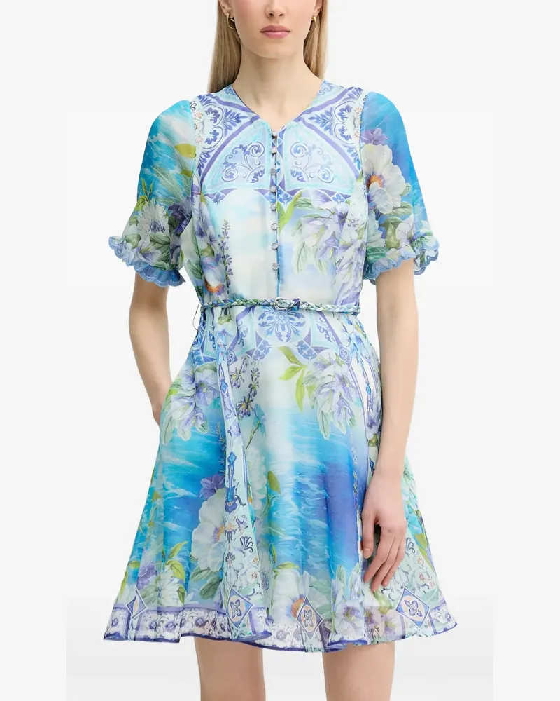 Hale Bob Cyrilla Minikleid mit Blumenprint - Blau Blau