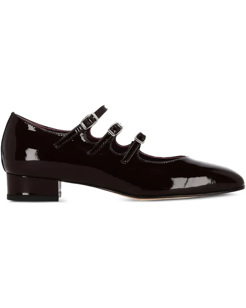 Carel Ariana Mary Janes Ballerinas aus Lackleder - Braun Braun