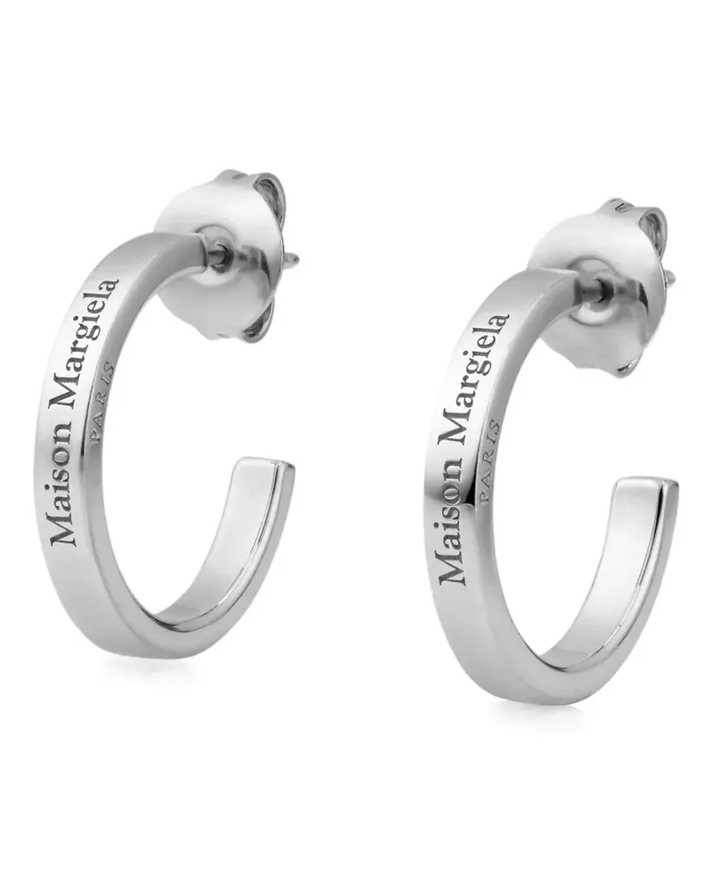 Maison Margiela Ohrringe mit Logo - Silber Silber