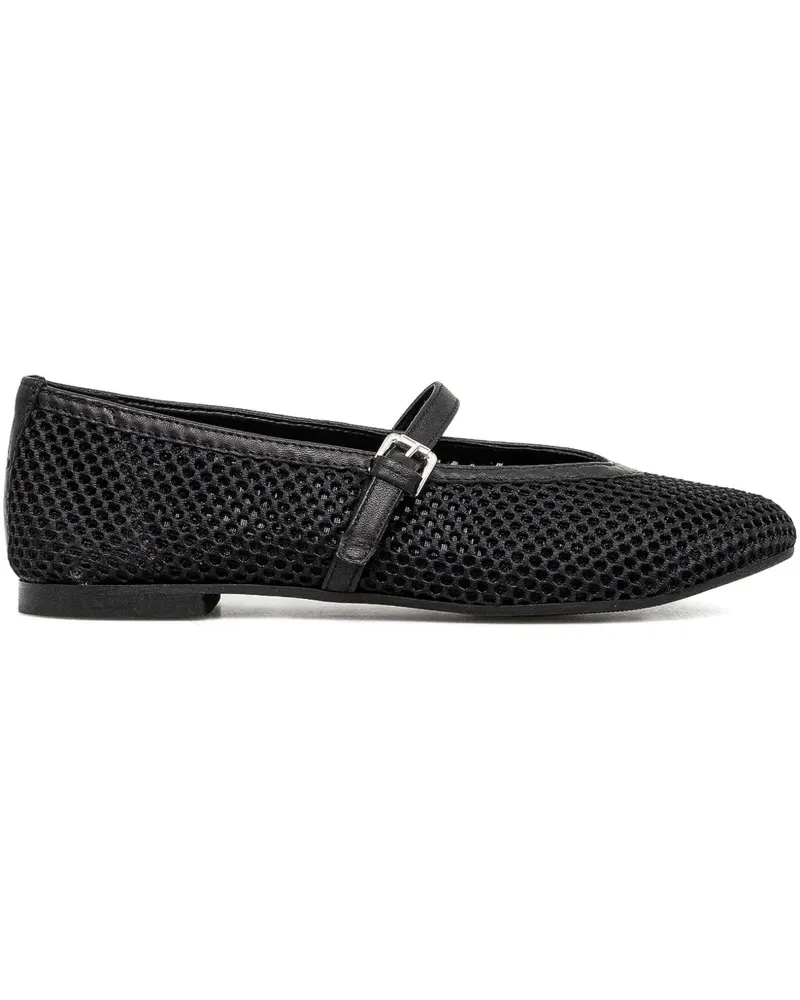 Marc O'Polo Ballerinas aus Mesh mit Schnalle - Schwarz Schwarz