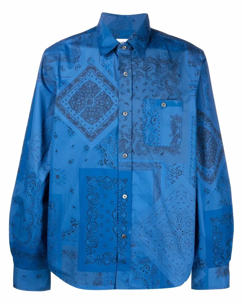 Kenzo Hemd mit Bandana-Print - Blau Blau