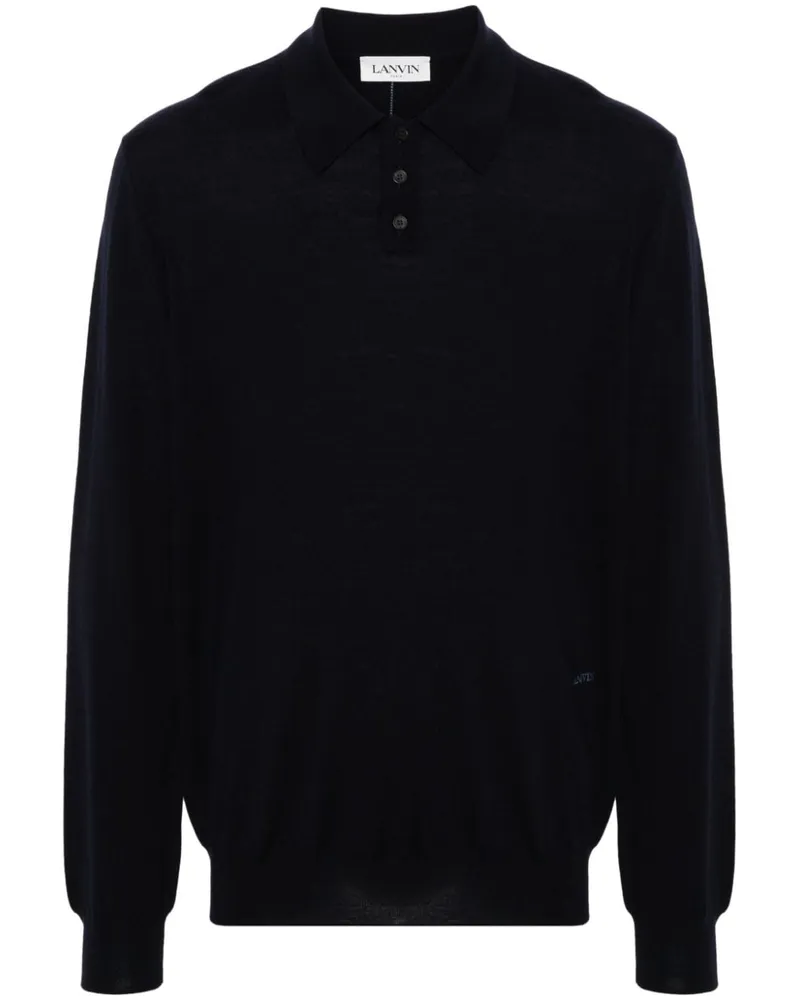 Lanvin Poloshirt mit Logo-Stickerei - Blau Blau