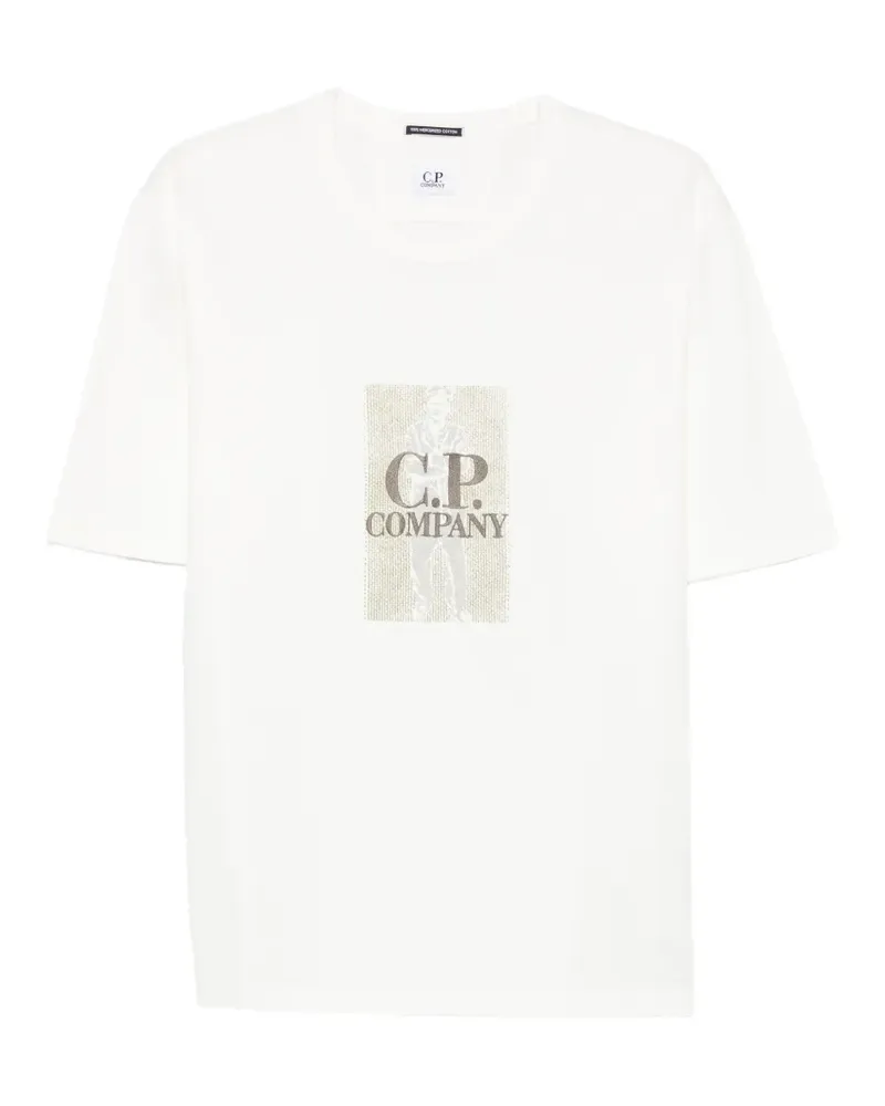 C.P. Company logo-embroidery T-shirt - Weiß Weiß