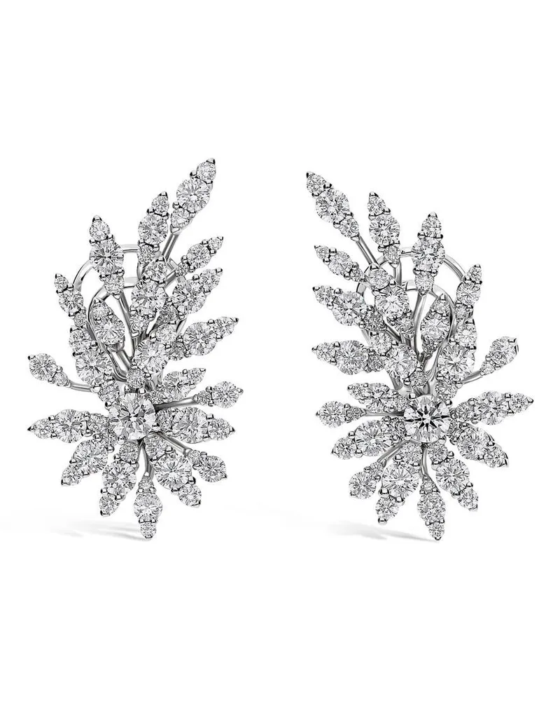 LEO PIZZO 18kt Weißgoldohrringe mit Diamanten - Silber Silber