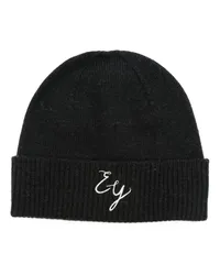 Eleventy Beanie mit Logo-Stickerei Schwarz