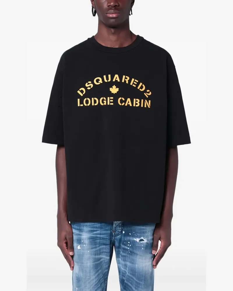 Dsquared2 T-Shirt mit Logo-Print - Schwarz Schwarz