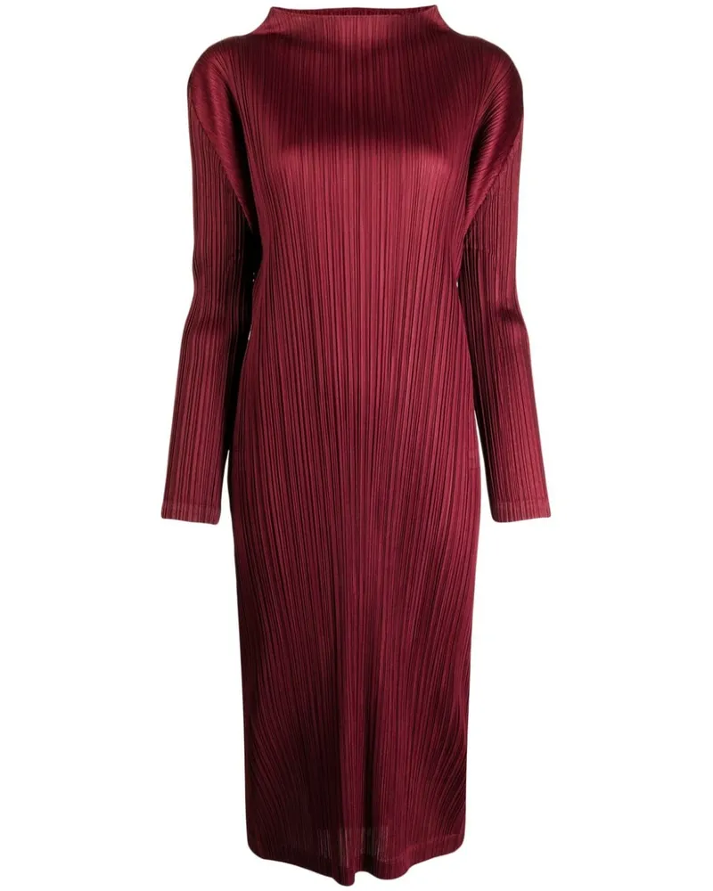 Issey Miyake October Midikleid - Rot Rot